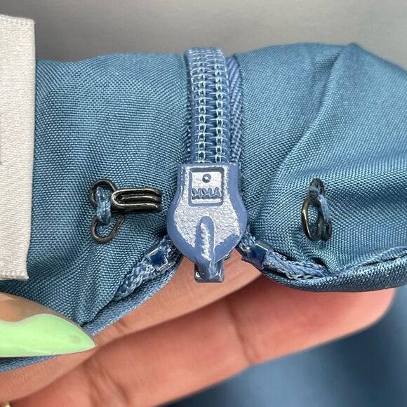 David’s Bridal Women’s Blue Squareneck Sleeveless Fit & Flare Cocktail Dress 8 - Picture 13 of 14